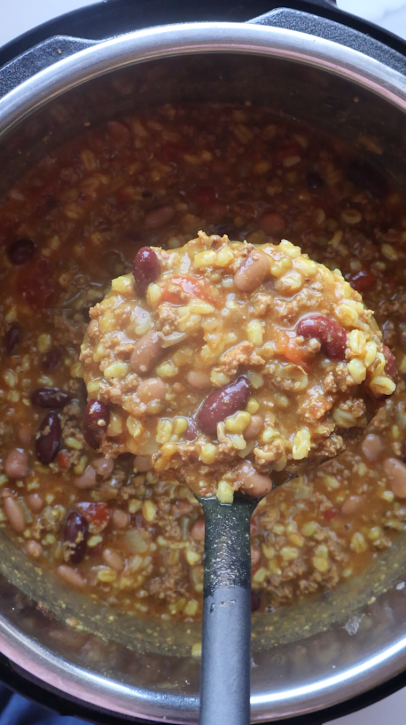 Mashawa in a pressure cooker being done